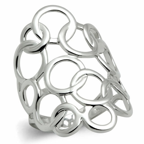 3W170 - Rhodium Brass Ring with No Stone