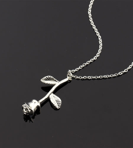 Stainless Steel Chain Gold Rose Flower Charm