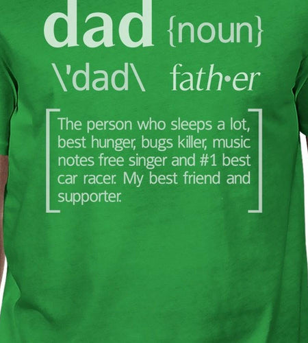 Dad Noun Mens Green Cotton Tee Shirts Unique