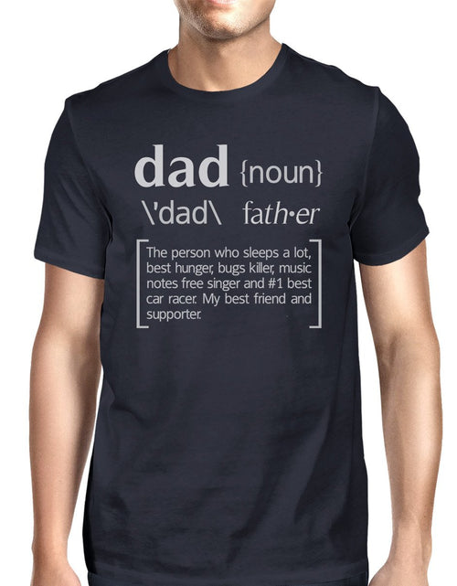 Load image into Gallery viewer, Dad Noun Navy Graphic T-shirt For Men Unique Dad
