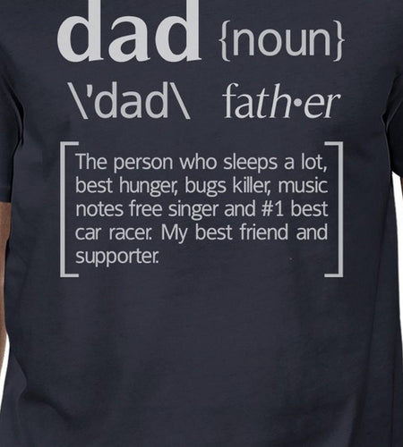 Dad Noun Navy Graphic T-shirt For Men Unique Dad